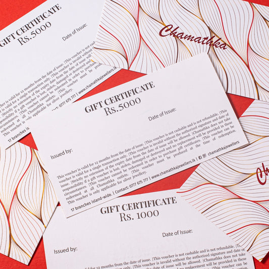 Chamathka Jewellers - Gift Vouchers