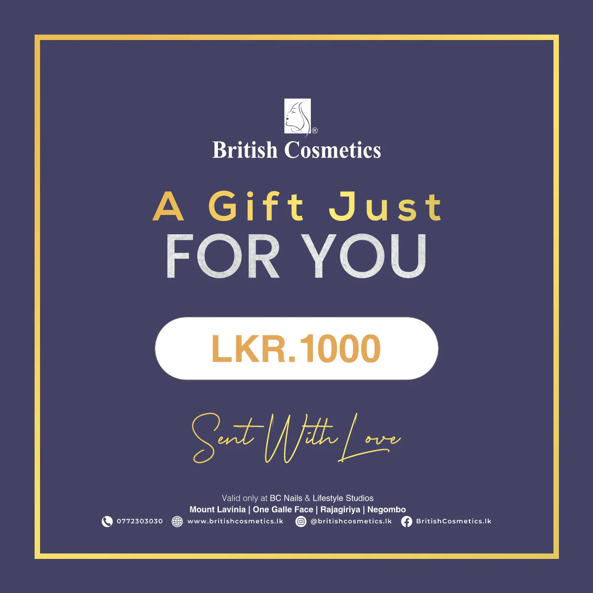 British Cosmetics - Gift Vouchers