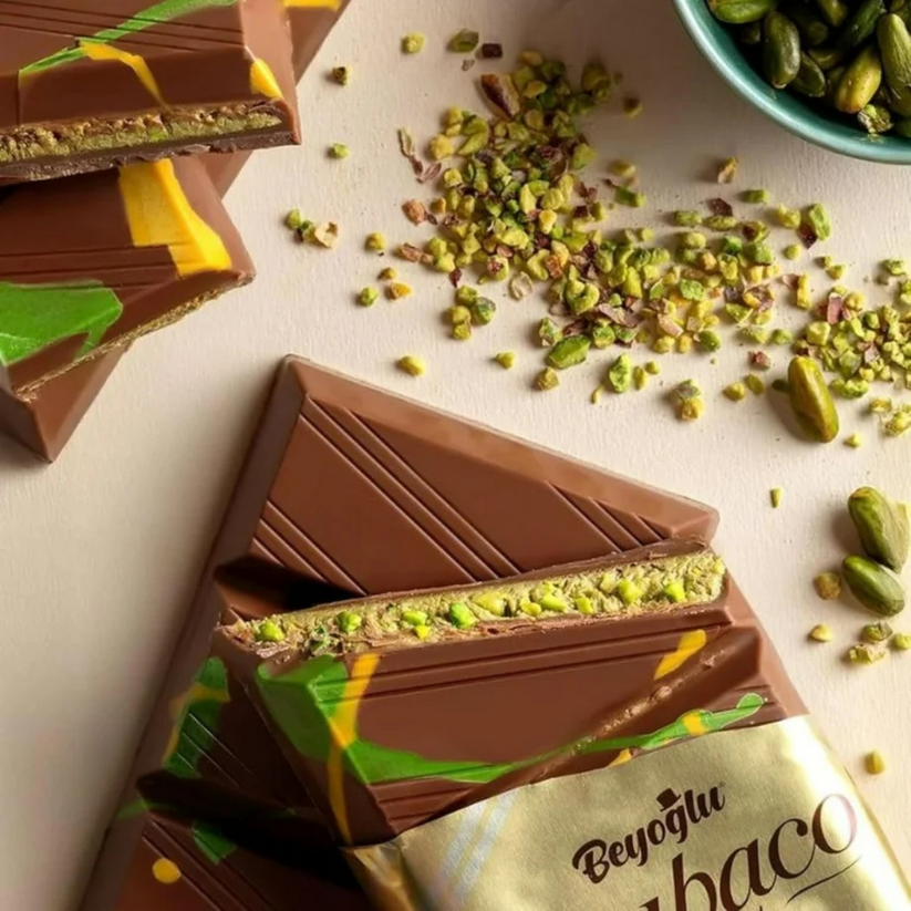 Beyoğlu Dubaco Milk Chocolate with Kadayif and Pistachio Cream - 200g