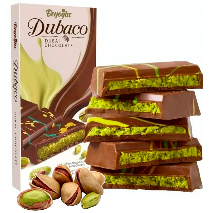 Beyoğlu Dubaco Milk Chocolate with Kadayif and Pistachio Cream - 200g