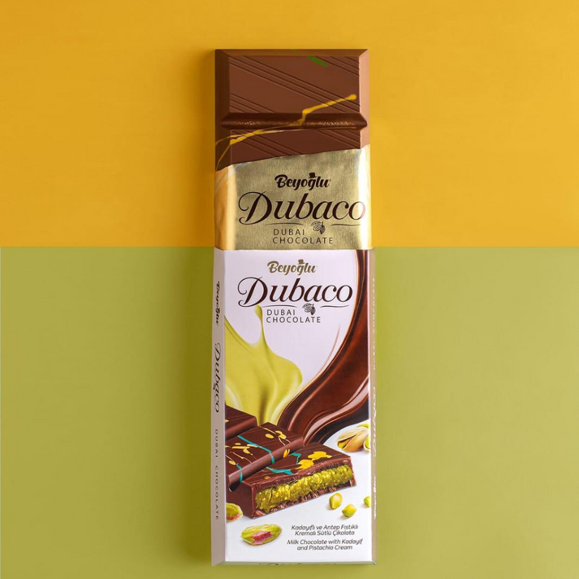 Beyoğlu Dubaco Milk Chocolate with Kadayif and Pistachio Cream - 200g