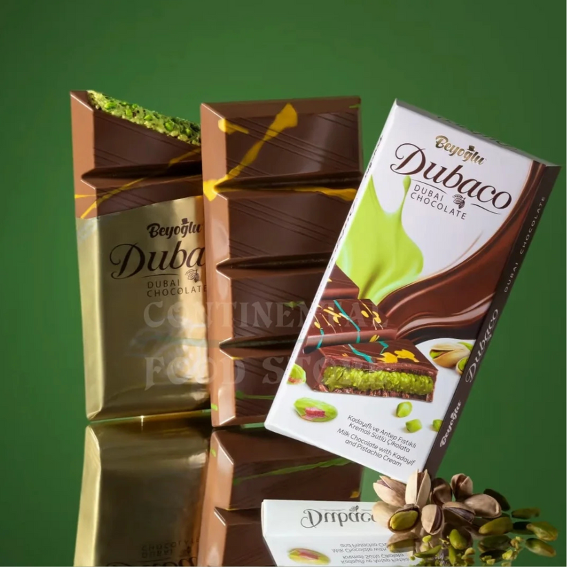 Beyoğlu Dubaco Milk Chocolate with Kadayif and Pistachio Cream - 200g